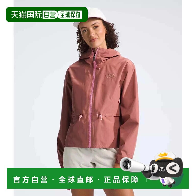 自营The North Face Daybreak雨衣女轻桃花心木全拉链KFC550-粉色