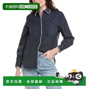 蓝色 自营 bone碎布和骨头Maxine毯子针织衬衫 美国奥莱直 rag