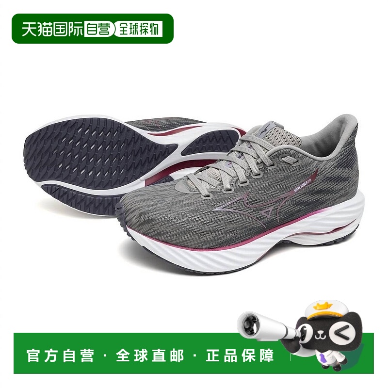 自营mizuno女式Wave Rider Twenty Eight运动鞋，灰色宇宙铬 美国