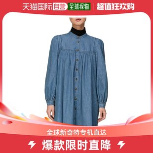 女士 whistles 牛仔斜肩衣服 美国直邮 连衣裙长袖