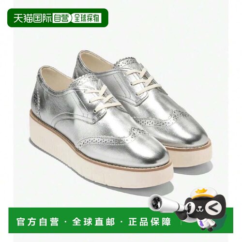 自营Cole Haan Grand City W31494牛津女式C银厚底鞋RHS9030-银色