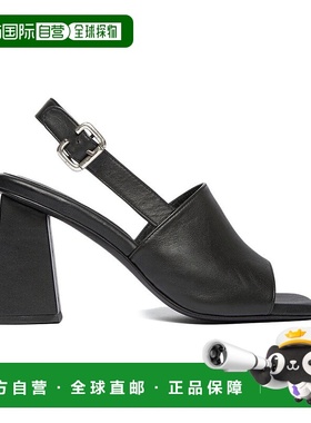 自营Freda Salvador Cecilia 皮革高跟鞋 - 黑色小牛皮 美国奥莱