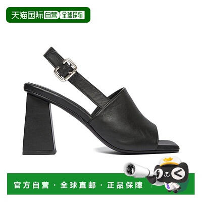 自营Freda Salvador Cecilia 皮革高跟鞋 - 黑色小牛皮 美国奥莱