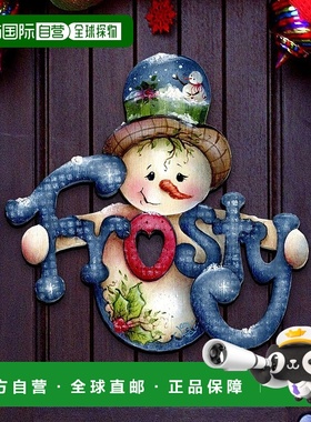 自营 Designocracy Jamie Mills-Price 圣诞霜木装饰门衣架 - 多