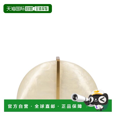 自营cult gaiaLaguna Glossy Acrylic Gold Clutch - neutrals 美