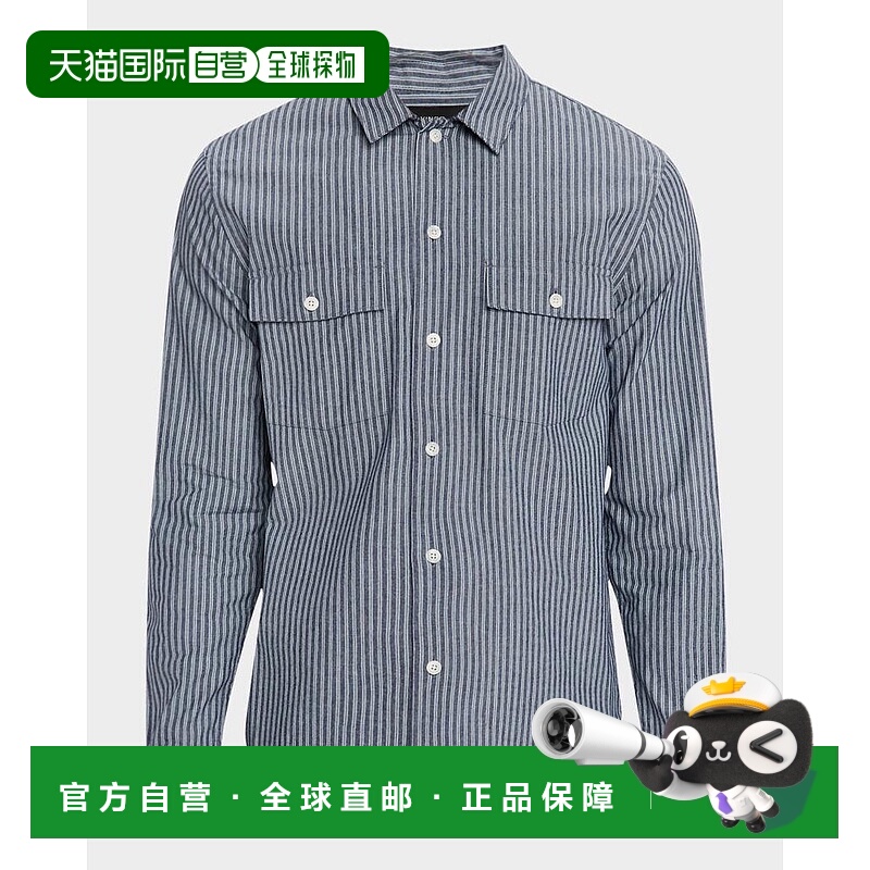 1h可退 【美国直邮】vince 男士 衬衫新款条纹长袖纯棉