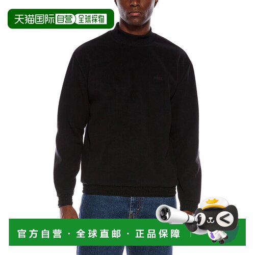 自营BOSS Hugo Boss Silas模拟领运动衫-黑色 美国奥莱直发卫衣