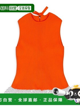 自营opening ceremony橙色露背针织上衣-橙色 美国奥莱直发性感