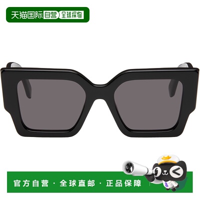 1h可退 香港直邮潮奢 Off-white 男士 黑色 Catalina 太阳镜 OERI