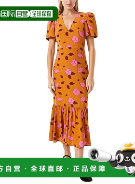 自营 RHODE Anton 连衣裙 - 橙色 美国奥莱直发