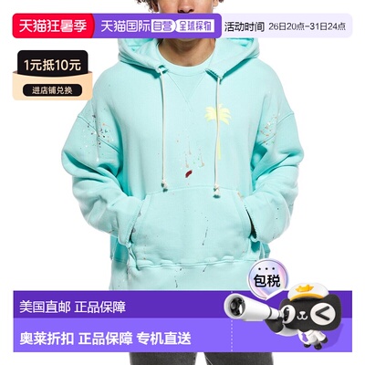 自营Palm Angels Hooded Sweatshirt - Blue 卫衣美国直发奥莱