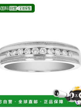 自营 vir jewels1/4 cttw SI1-SI2 认证机器钻石婚戒锯状滚边 14K
