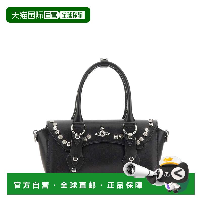 自营vivienne westwoodBettina迷你圆柱形斜挎包-黑色 美国奥莱直