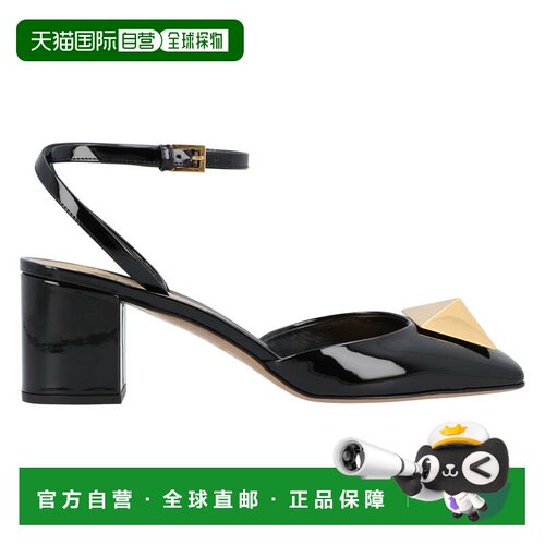 自营valentinoOne Stud Pump Black - black 美国奥莱直发高跟鞋