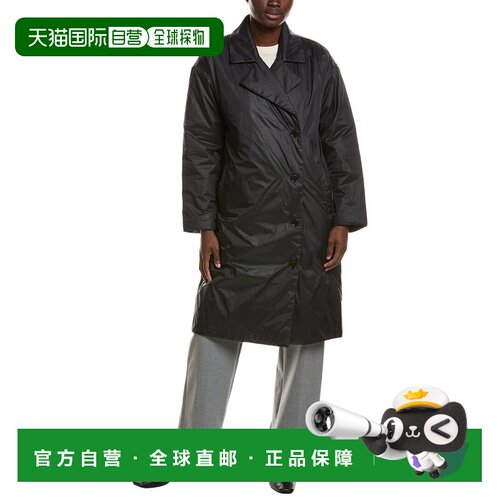 美国直邮自营EILEEN FISHER皮大衣-黑色 美国奥莱直发