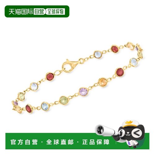 自营Ross-Simons 4.30- Multi-Gemstone Bracelet in 14kt Gold O