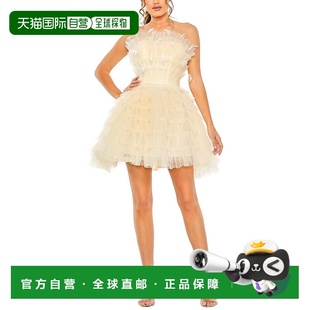 Duggal white Tulle Dress 美国奥莱直发 Mini 自营Mac