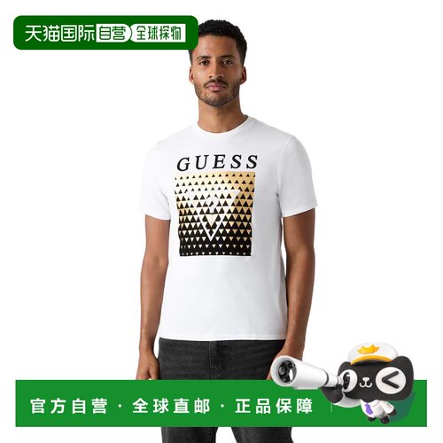 自营guessHassan Logo T-Shirt - pure white 美国奥莱直发男装