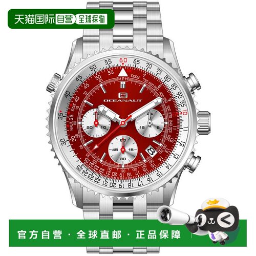 自营Oceanaut Men's Flight Red Round 46mm - red 美国奥莱直发