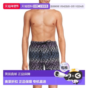 自营Karl Lagerfeld Paris Swim Trunks Men's  Black Ombre Prin