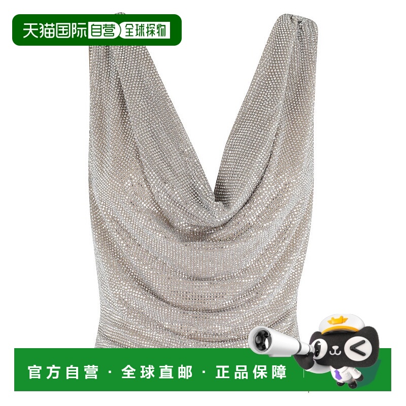 自营giuseppe di morabitoCowl Neckline Silver Top - grey 美国