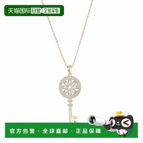 自营adornia14k Gold Plated Ornate Key Pendant Necklace - gol