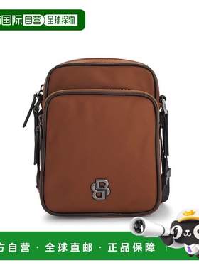 自营 bossTwill reporter bag with Double B monogram - brown