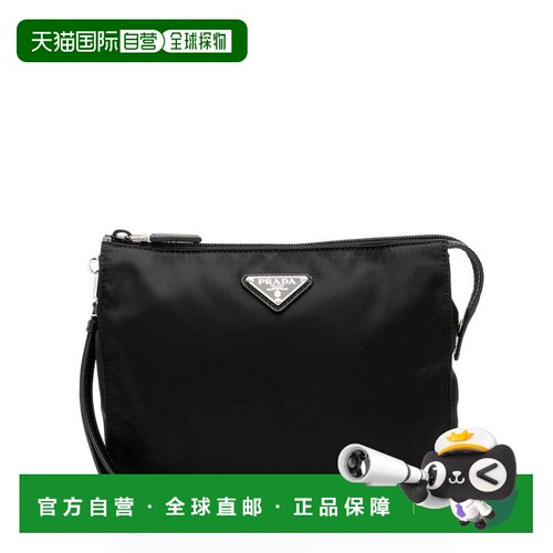 自营Prada Re-尼龙十字纹腕套-黑色 美国奥莱直发