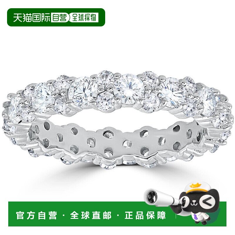 自营 pompeii31 7/8 cttw 钻石永恒结婚戒指可叠戴戒指 14k 白金
