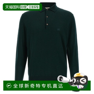 自营 美国奥莱直发 etro绿色羊毛Polo衫 蓝色