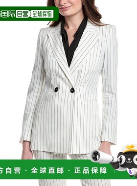 自营 Marella经理亚麻混纺夹克-白色 美国奥莱直发