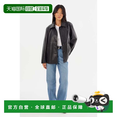 自营lamarque普雷斯利|皮革卸扣-黑色 美国奥莱直发皮衣