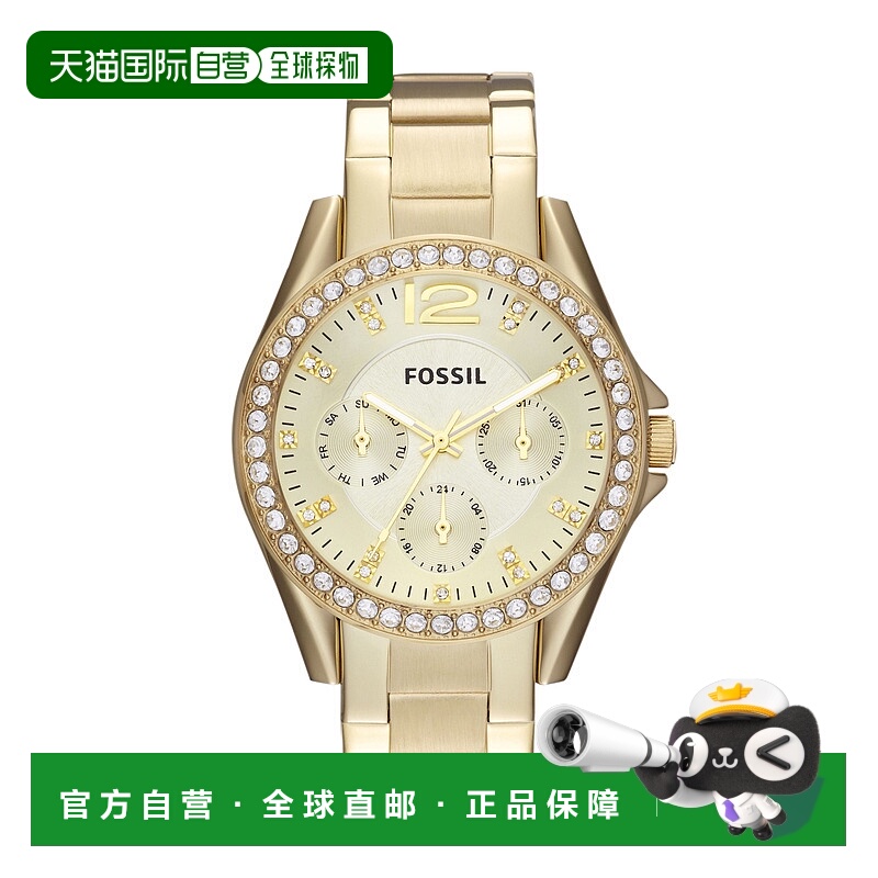 自营Fossil Women's Riley Multifunction, Gold-Tone Stainless