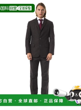 自营BYBLOS Cotton Two-Piece Men's Suit - brown 美国奥莱直发