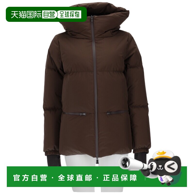 自营herno棕色夹棉夹克，搭配高领和连衣帽-黑色 美国奥莱直发图片