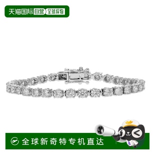 14K 克拉 自營(yíng) SI2 認(rèn)證 jewels6 vir AGS 白金鉆石網(wǎng)球手鏈