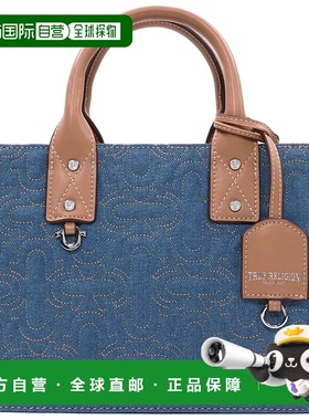 自营 true religion淡黄色现代TOTE-中蓝色 美国奥莱直发