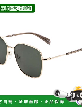 自营rag & boneRag&Bone中性款57毫米金灰色太阳镜-金灰色 美国奥