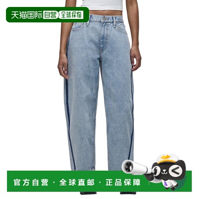 自营hudson jeansHudson牛仔裤Courtney中腰婴儿桶牛仔裤-蓝色 美