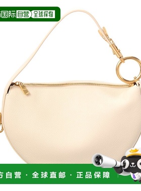 自营 Burberry Knight Arc皮革流浪汉包-白色 美国奥莱直发手提包