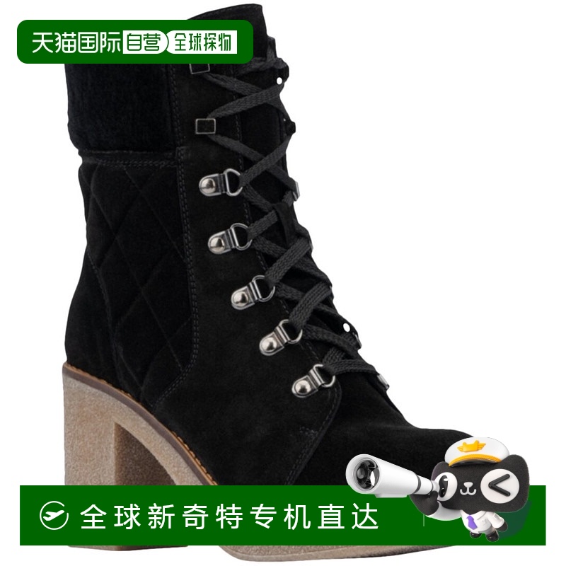 自營Aquatalia Caprice 防風(fēng)雨絨面靴 - 黑色 【美國奧萊】直發(fā)