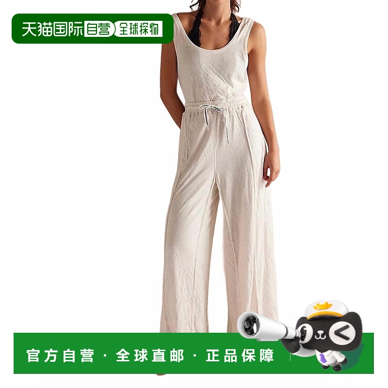自营free peopleWait A Minute Jumpsuit In Oatmeal Combo - oat