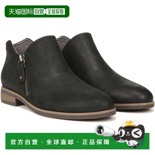 自营Women's Dr. Scholl's Avenue Zip Boots Black Leather Ankl