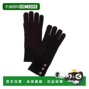 黑色 口羊绒手套 美国奥莱直发 Magli纽扣袖 自营Bruno