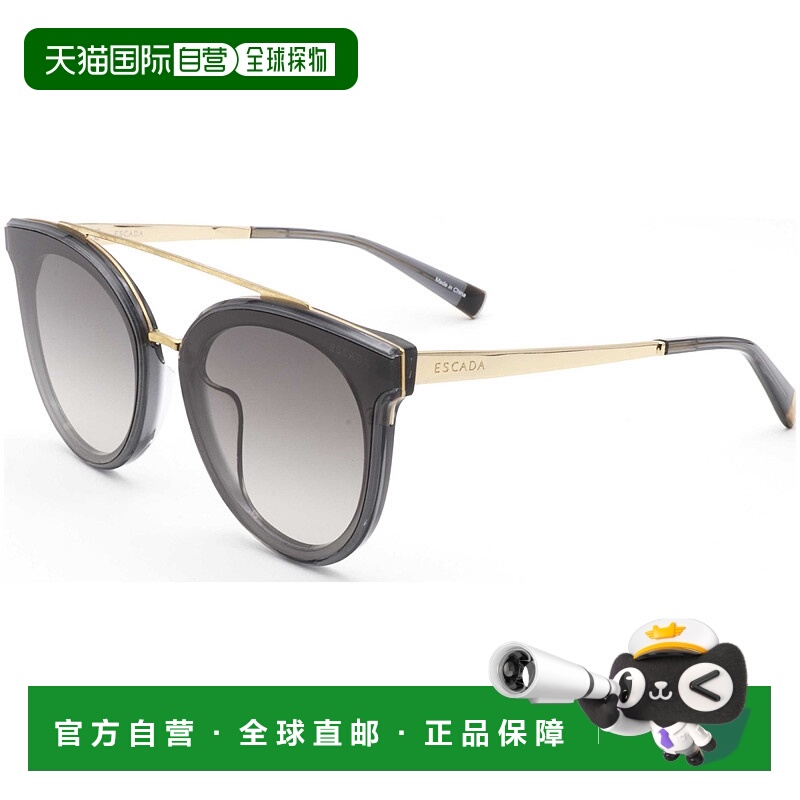 自营 Escada女式64毫米棕色太阳镜-透明深灰色 美国奥莱直发
