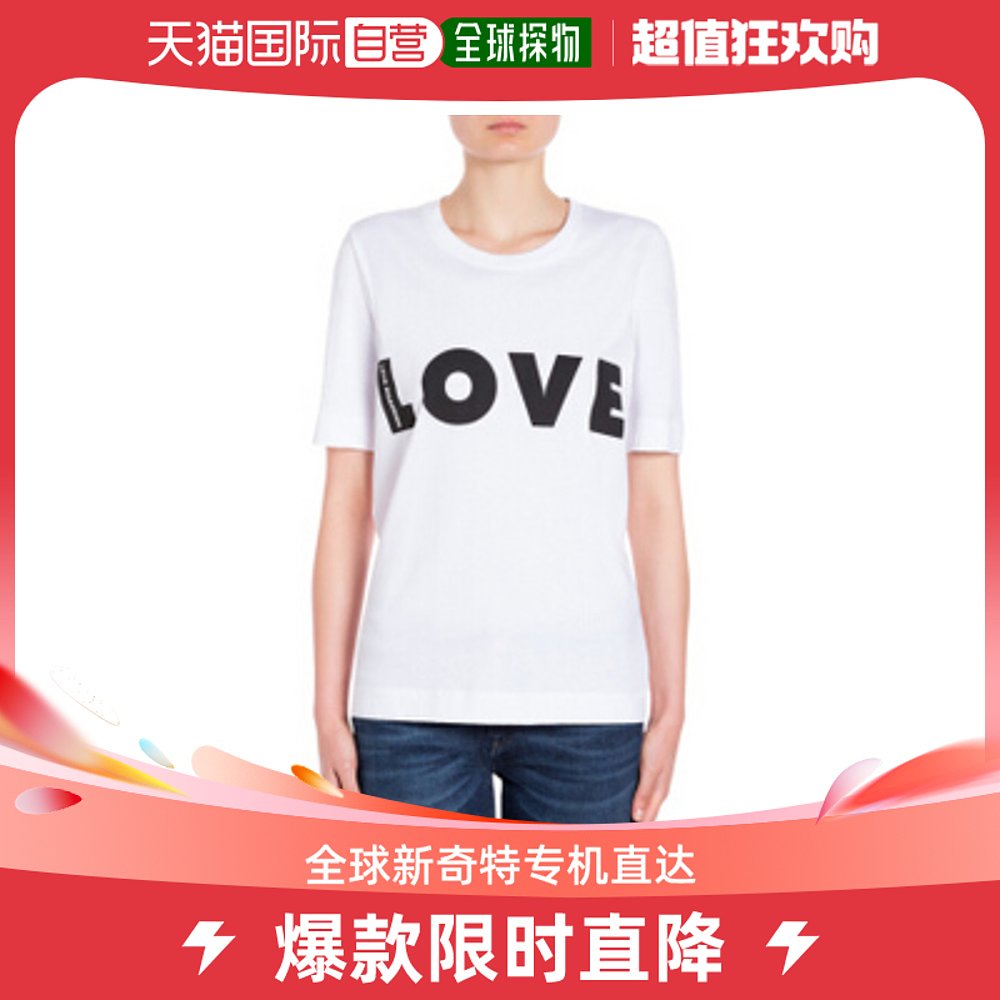 香港直发Moschino茉思奇诺女士T恤衫印花圆领短袖休闲宽松柔软