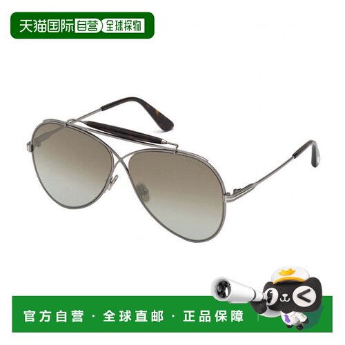 自营Tom Ford Sunglasses Aviator Full Rim, Shiny Gunmetal Fra