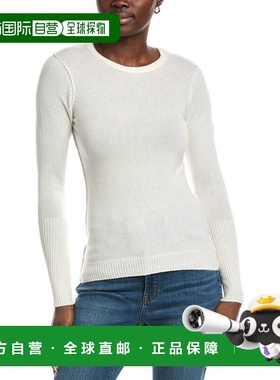自营autumn cashmere秋季羊绒毛边羊毛衫-白色 美国奥莱直发