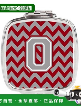 自营 Carolines Treasures CJ1043-OSCM 字母 O 雪佛龙深红正品