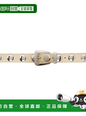 1h可退 香港直邮潮奢 KHAITE 女士 米色 Benny Studs 腰带 100147